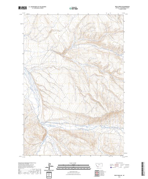 Price Creek NE topographic map thumbnail