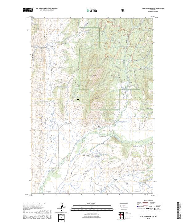 Scab Rock Mountain topographic map thumbnail
