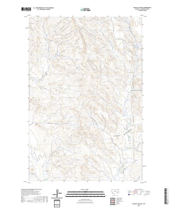 Schultz Coulee topographic map thumbnail