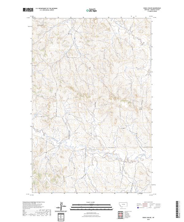 Searl Coulee topographic map thumbnail