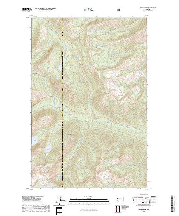 Shaw Creek topographic map thumbnail