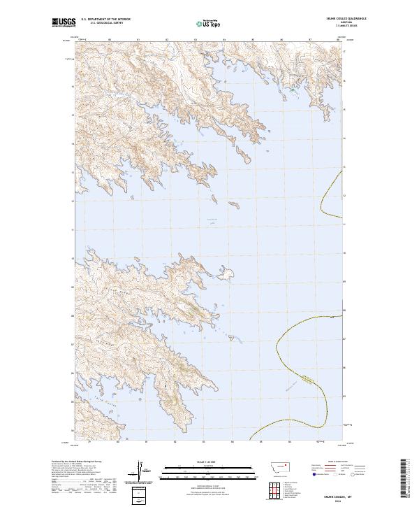 Skunk Coulee topographic map thumbnail
