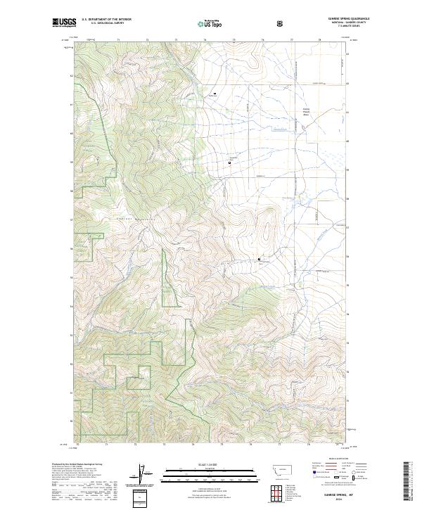 Sunrise Spring topographic map thumbnail
