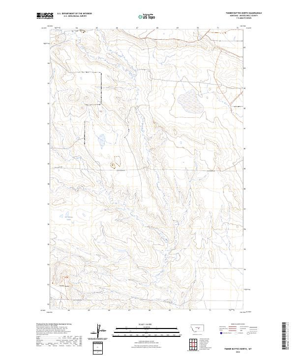 Timber Buttes North topographic map thumbnail