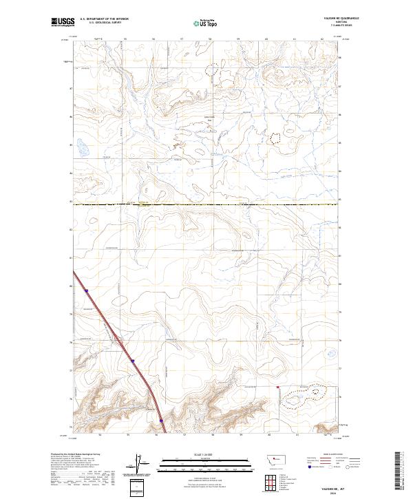 Vaughn NE topographic map thumbnail