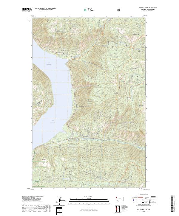 Volcour Gulch topographic map thumbnail