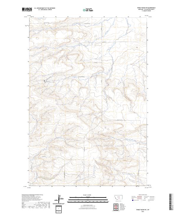 Wheat Basin SW topographic map thumbnail