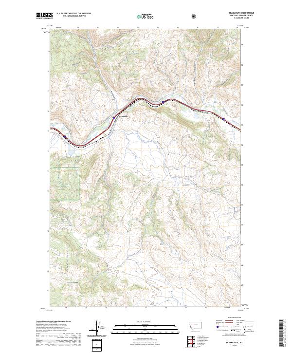 Bearmouth topographic map thumbnail