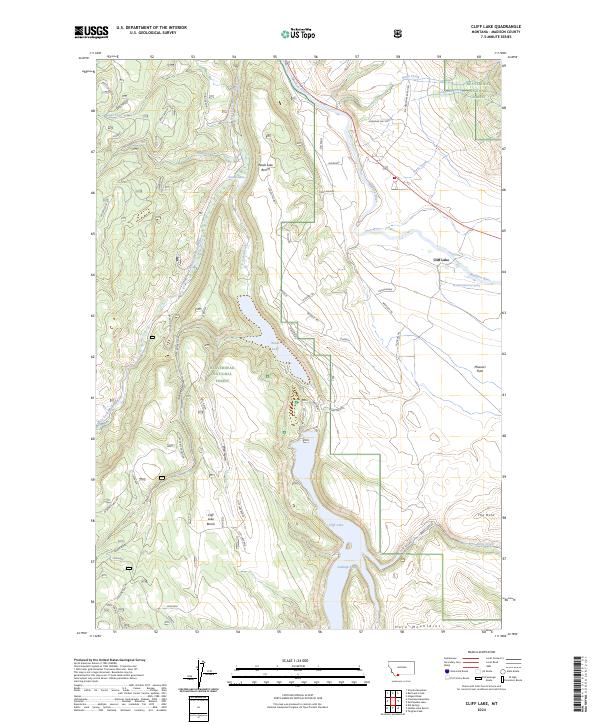 Cliff Lake topographic map thumbnail