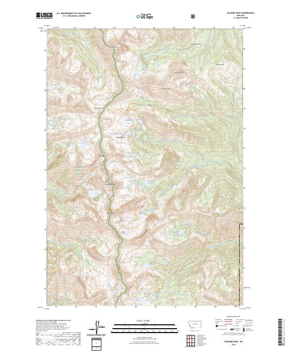 Hilgard Peak topographic map thumbnail
