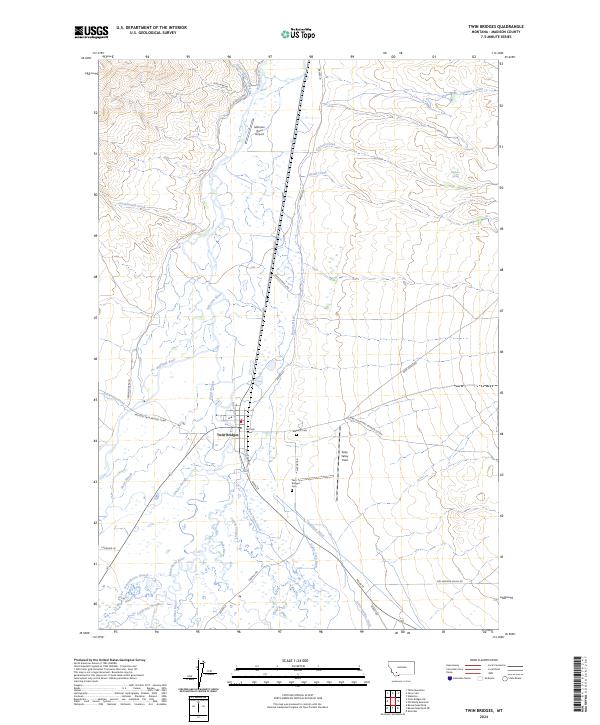 Twin Bridges topographic map thumbnail