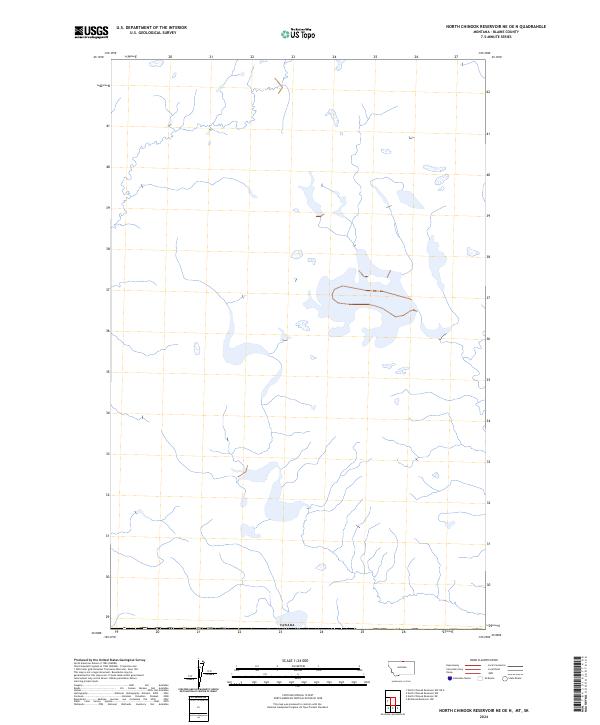 North Chinook Reservoir NE OE N topographic map thumbnail