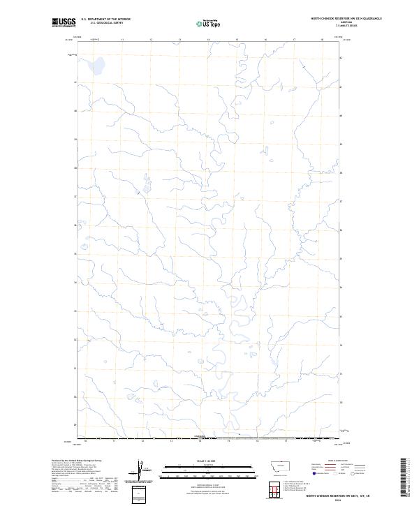 North Chinook Reservoir NW OE N topographic map thumbnail