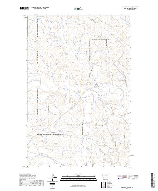 Calamity Coulee topographic map thumbnail