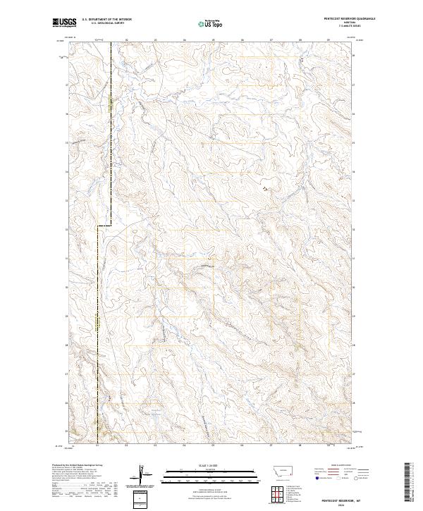 Pentecost Reservoir topographic map thumbnail