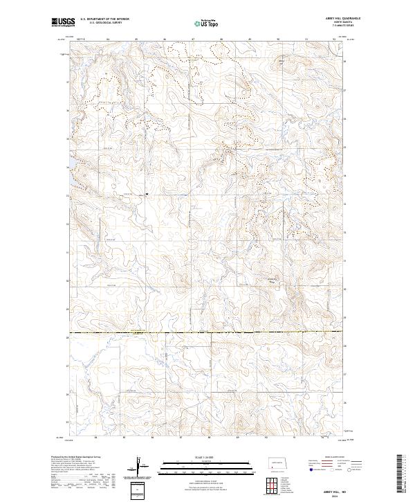 Abbey Hill topographic map thumbnail