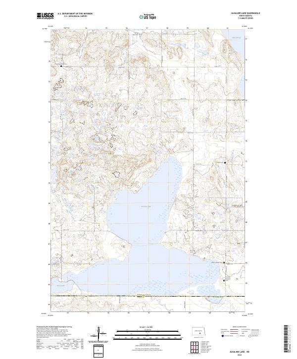Alkaline Lake topographic map thumbnail