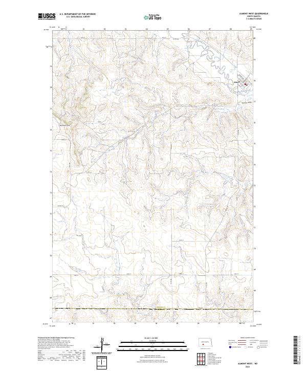 Almont West topographic map thumbnail