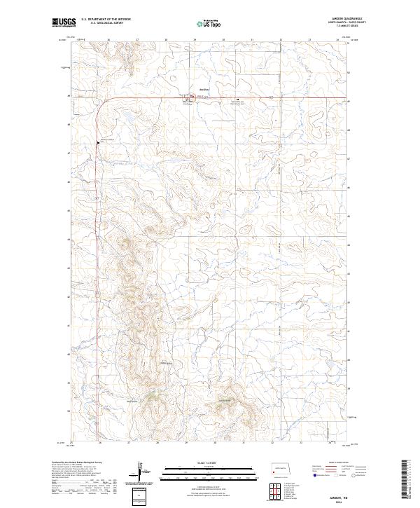 Amidon topographic map thumbnail