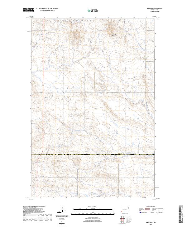 Amidon SE topographic map thumbnail