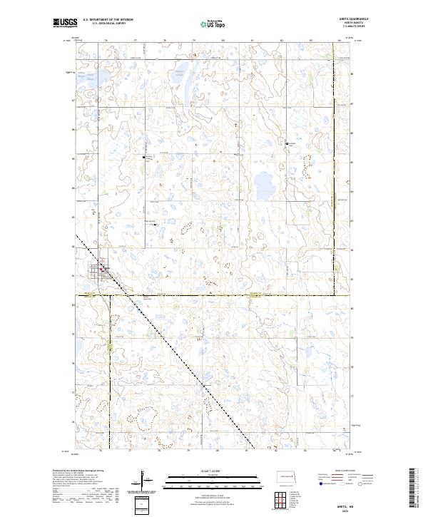 Aneta topographic map thumbnail