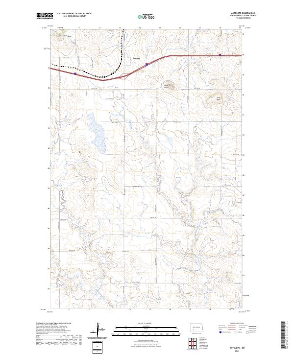 Antelope topographic map thumbnail