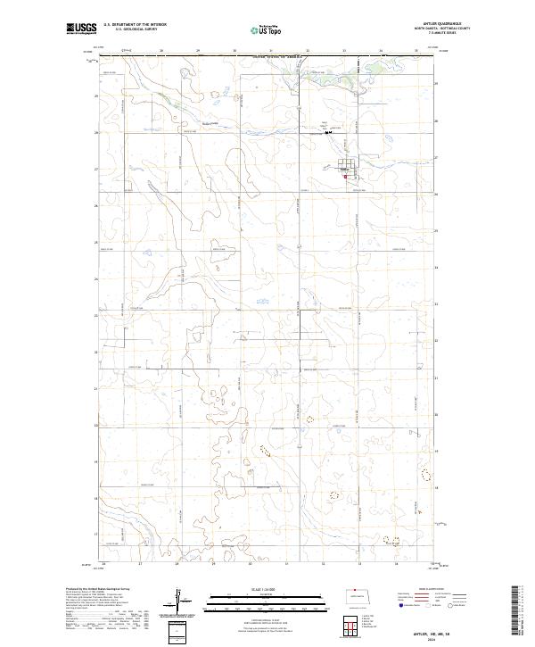 Antler topographic map thumbnail