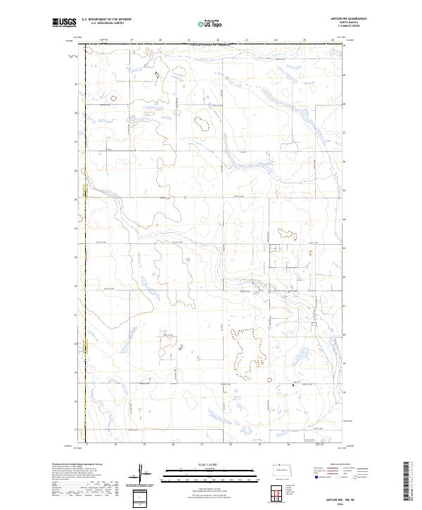 Antler NW topographic map thumbnail
