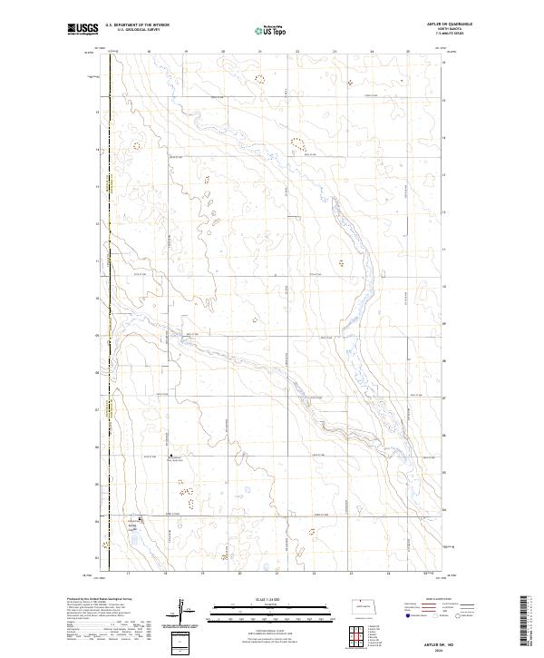 Antler SW topographic map thumbnail