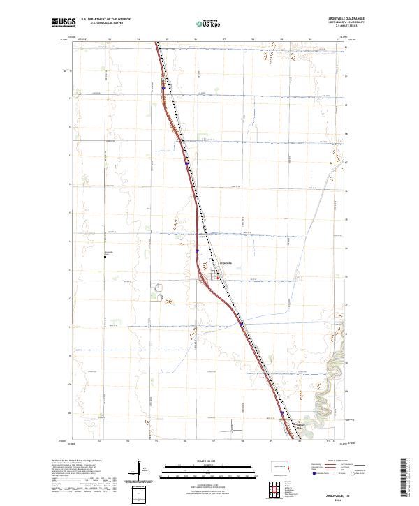 Argusville topographic map thumbnail