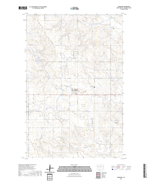 Arnegard topographic map thumbnail