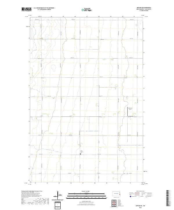Arthur SE topographic map thumbnail