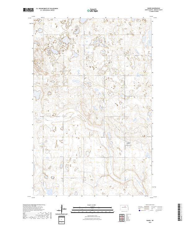 Baker topographic map thumbnail