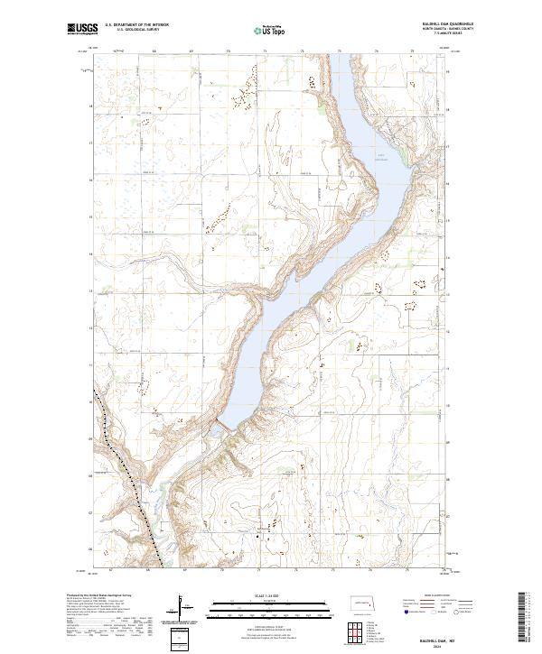 Baldhill Dam topographic map thumbnail