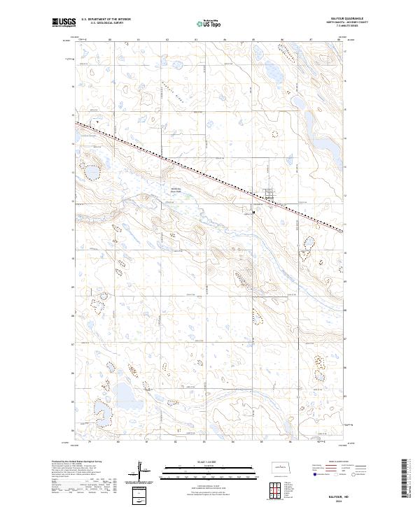 Balfour topographic map thumbnail
