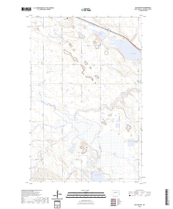 Balfour NW topographic map thumbnail