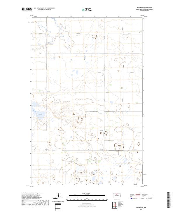 Bantry NW topographic map thumbnail