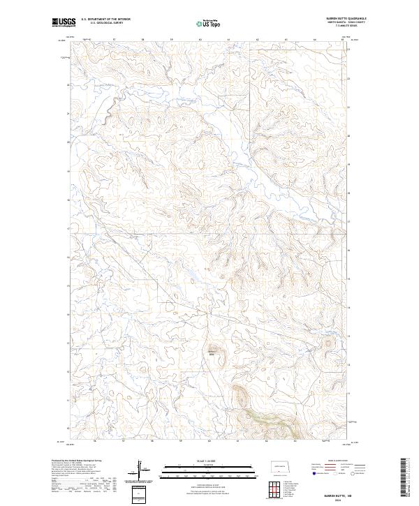 Barren Butte topographic map thumbnail