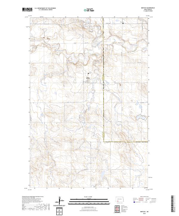 Bentley topographic map thumbnail