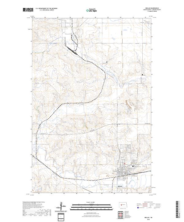 Beulah topographic map thumbnail