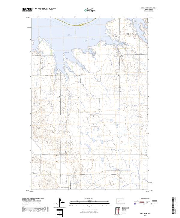 Beulah NE topographic map thumbnail