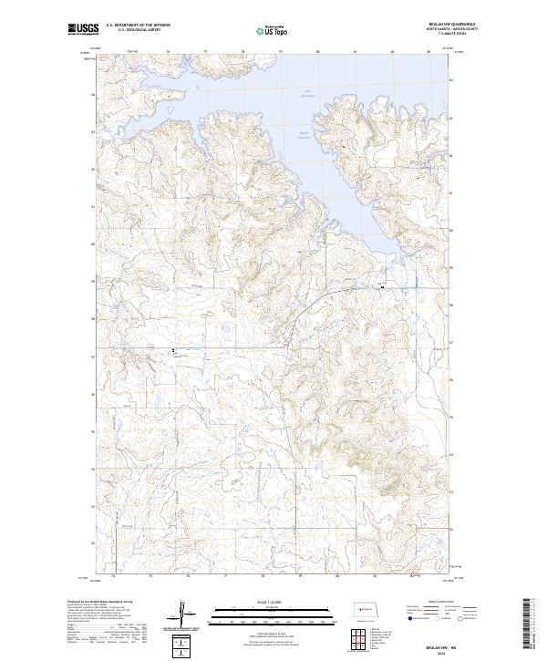 Beulah NW topographic map thumbnail