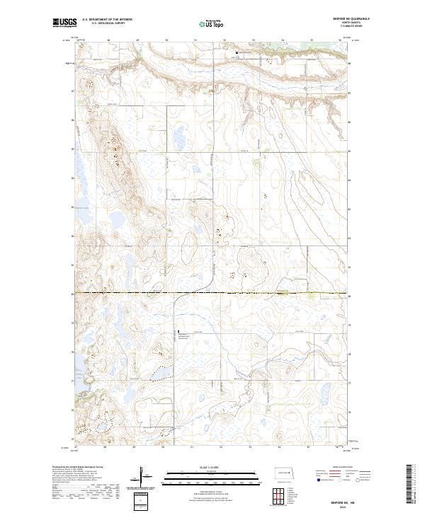 Binford NE topographic map thumbnail