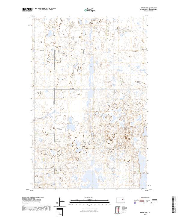 Bitter Lake topographic map thumbnail