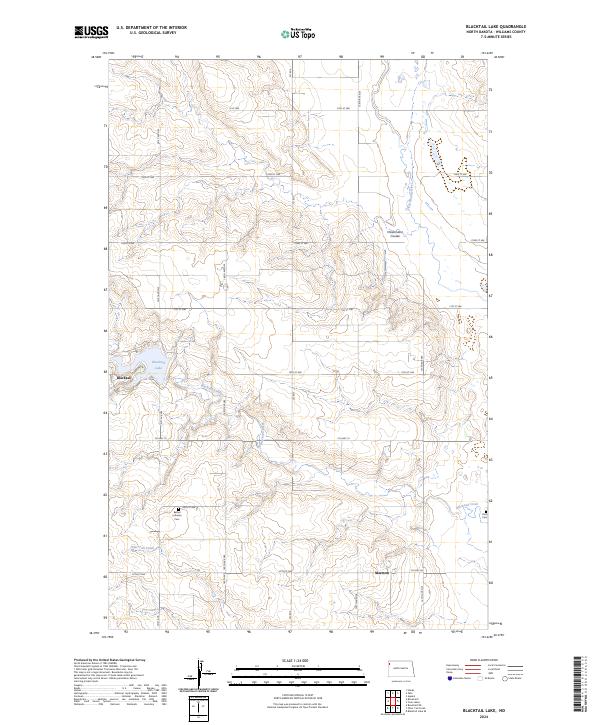 Blacktail Lake topographic map thumbnail