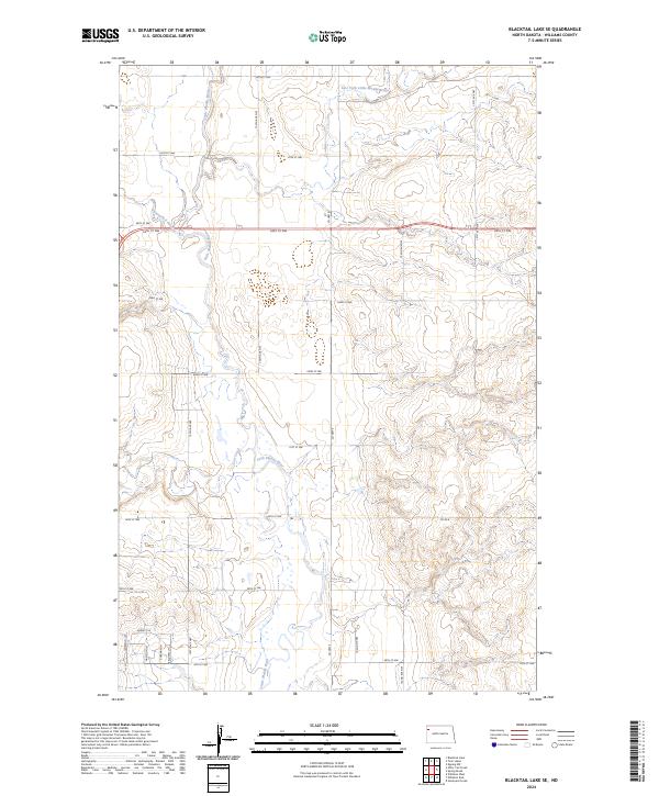 Blacktail Lake SE topographic map thumbnail