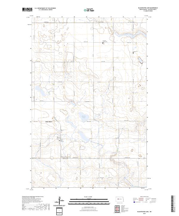 Blackwater Lake topographic map thumbnail