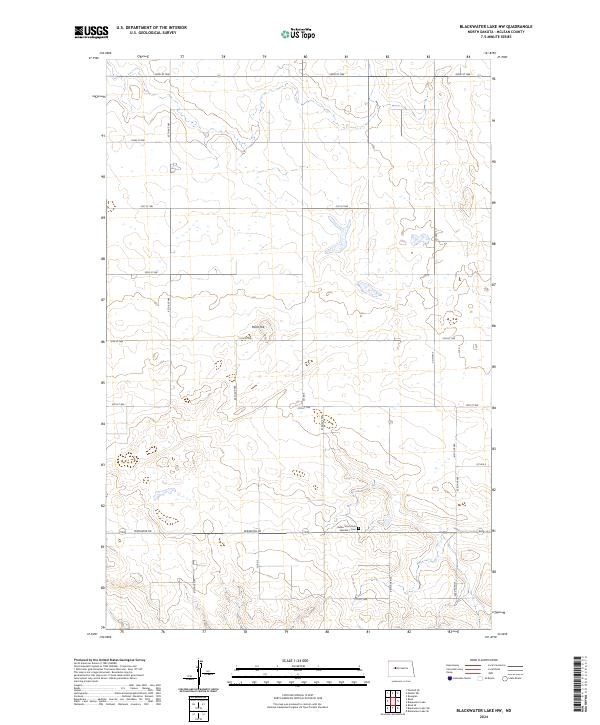 Blackwater Lake NW topographic map thumbnail