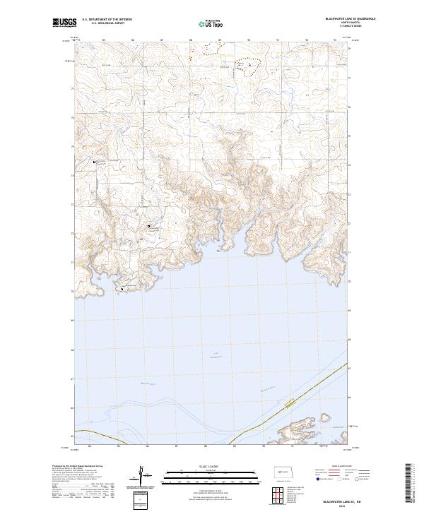 Blackwater Lake SE topographic map thumbnail