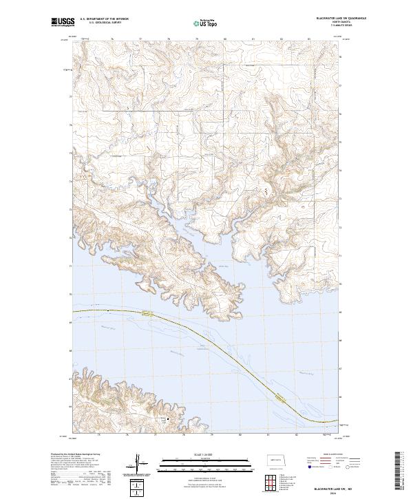 Blackwater Lake SW topographic map thumbnail